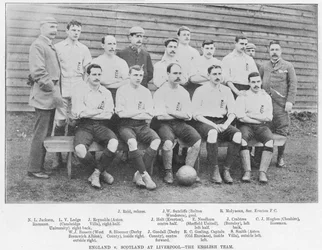 England vs Scotland at Liverpool: The English Team, 1895